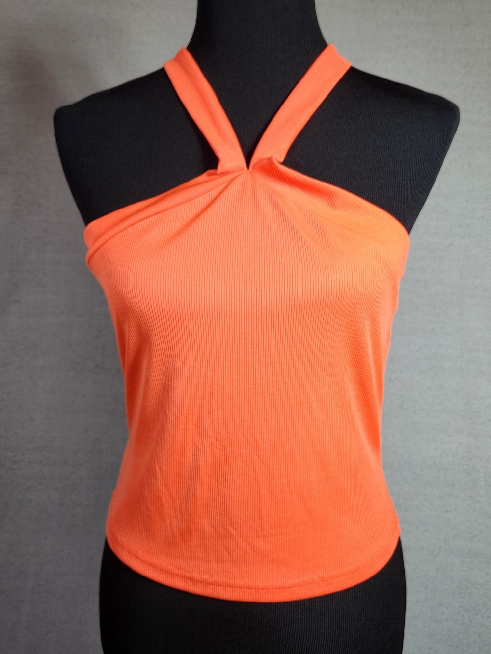 Womens Tank Top & High Waist Floral Tie Shorts in Coral & Sky Blue Size L - Picture 2 of 13